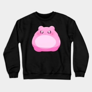 Chubby Pink Anime Frog In Kawaii Aesthetic Crewneck Sweatshirt